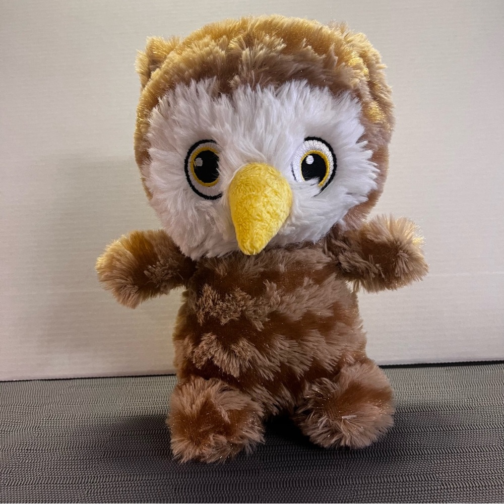 Dan Dee Collectors Choice 2017 OWL Stuffed Plush Animal-Tan Brown Cream